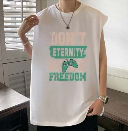 Cotton Basketball Vest Men's Summer Fashion Brand Sleeveless T-shirt American Fitness Sports Waistcoat plus size
