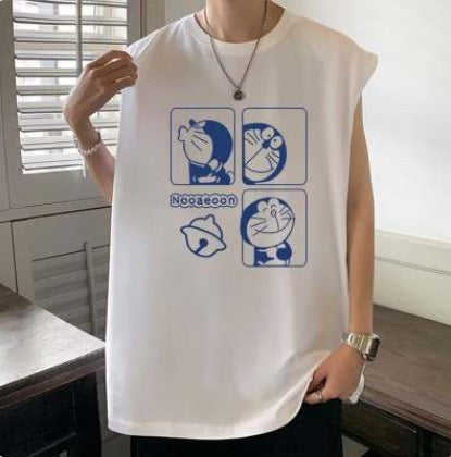 Cotton Basketball Vest Men's Summer Fashion Brand Sleeveless T-shirt American Fitness Sports Waistcoat plus size
