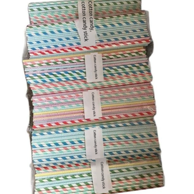 Cotton candy wrapper stick