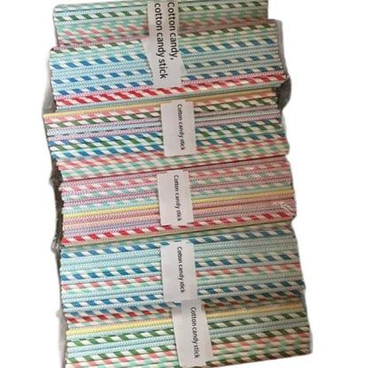 Cotton candy wrapper stick