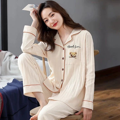 Cotton Cardigan Long Sleeve Sweet Cardigan Outer Wear Home Clothes