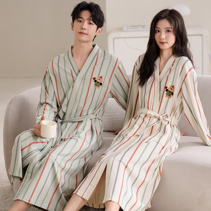 Cotton Couple Bathrobe and Loungewear