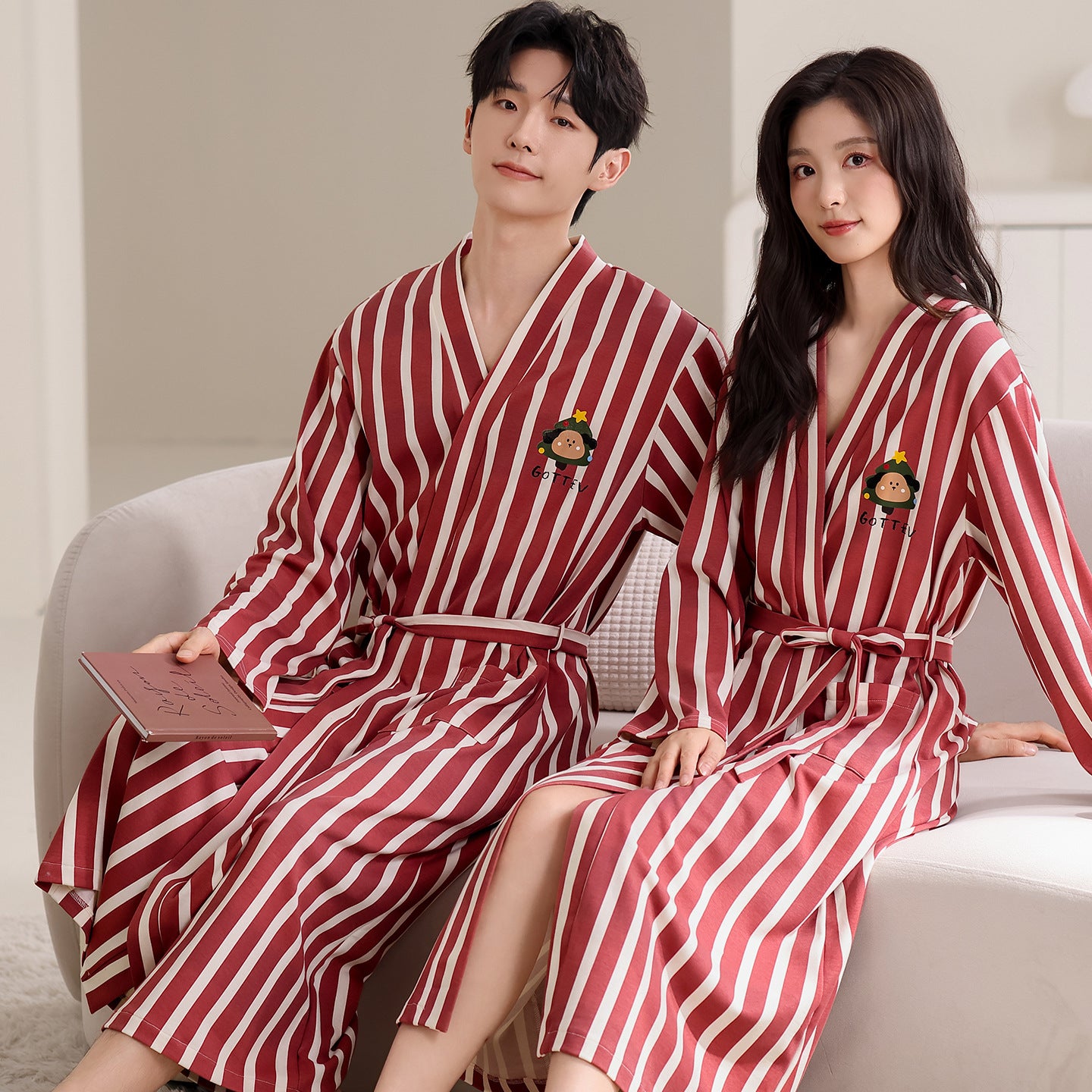 Cotton Couple Bathrobe and Loungewear