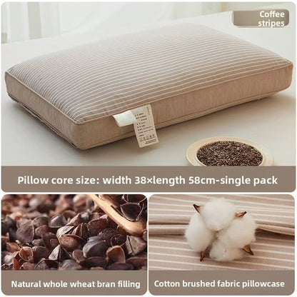 Cotton Covered Buckwheat Support Pillow