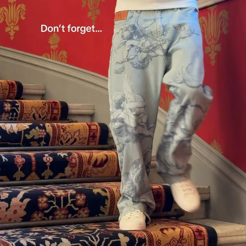 Cotton Denim Pants