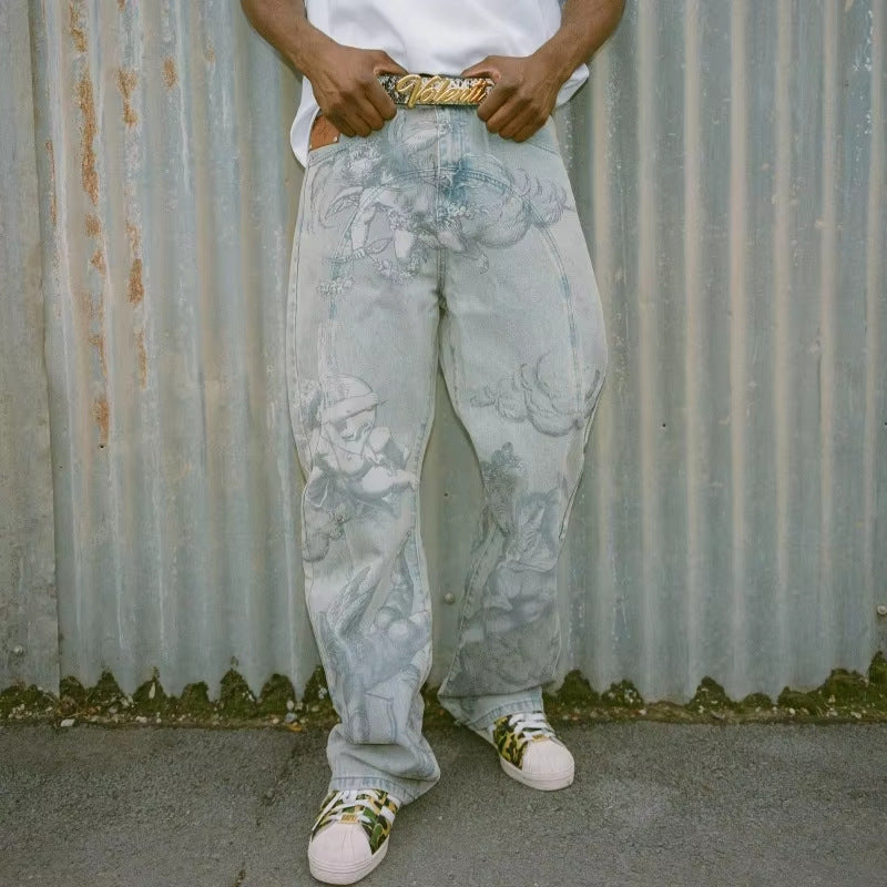Cotton Denim Pants