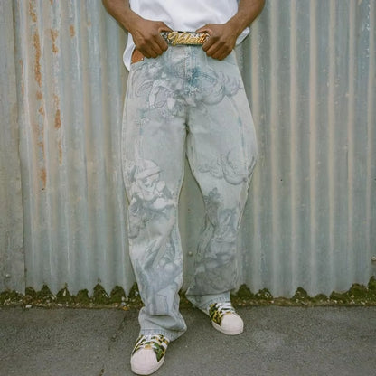 Cotton Denim Pants