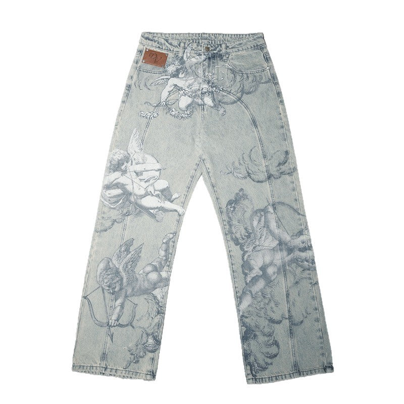 Cotton Denim Pants