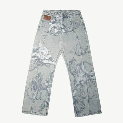 Cotton Denim Pants