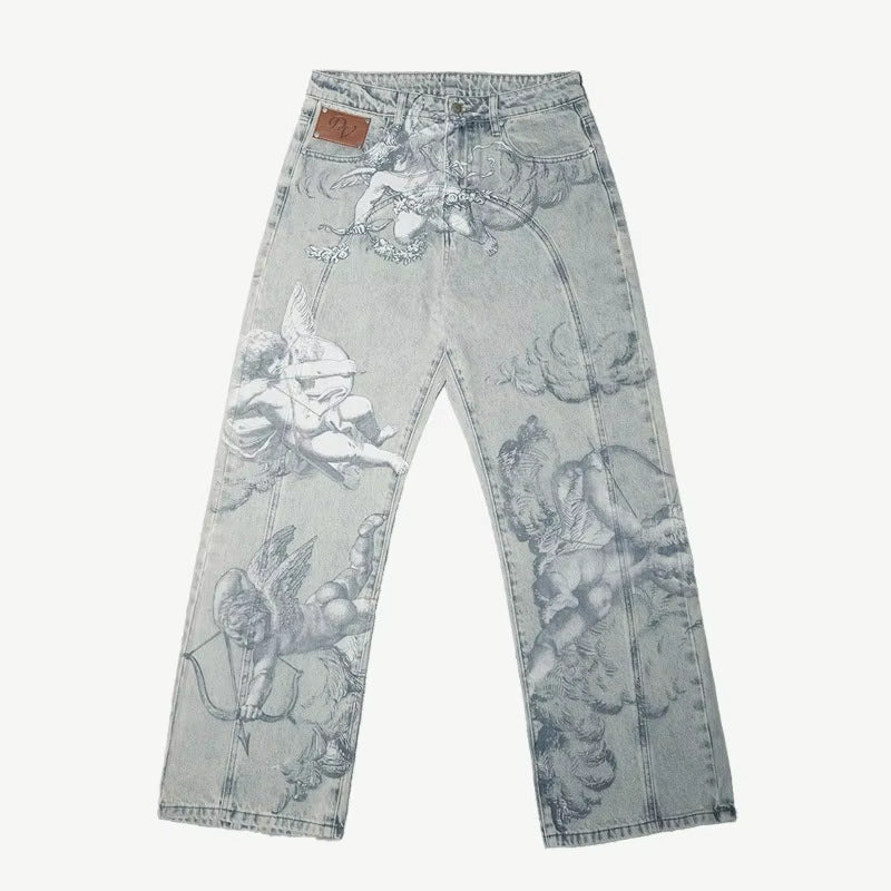 Cotton Denim Pants