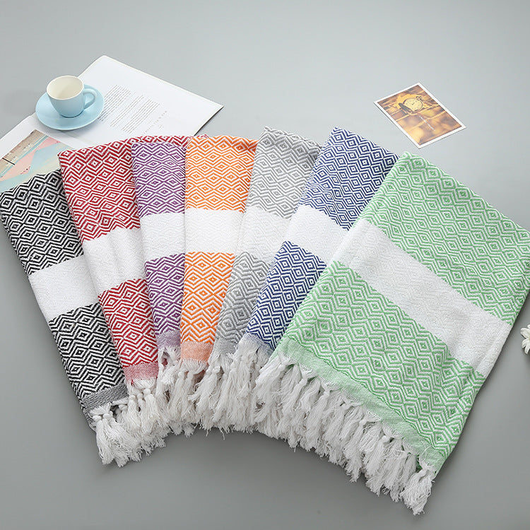 Cotton Diamond Jacquard Bath Beach Towel