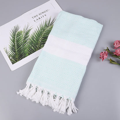 Cotton Diamond Jacquard Bath Beach Towel