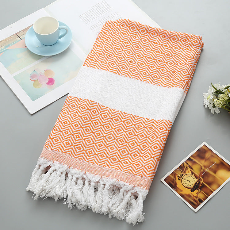 Cotton Diamond Jacquard Bath Beach Towel