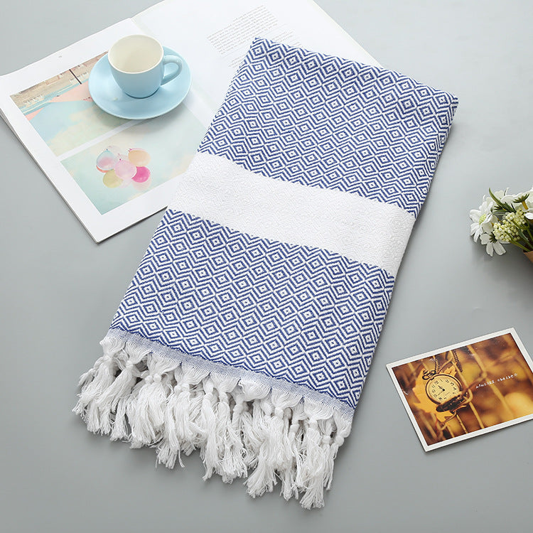 Cotton Diamond Jacquard Bath Beach Towel
