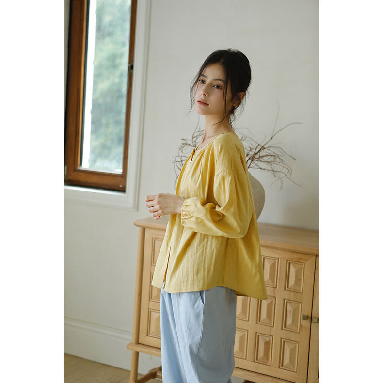 Cotton Double Layer Gauze Pajama Set