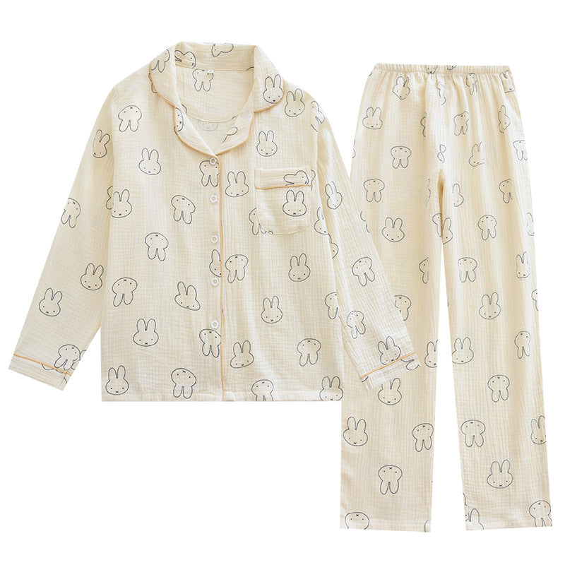 Cotton double-layer gauze pajamas