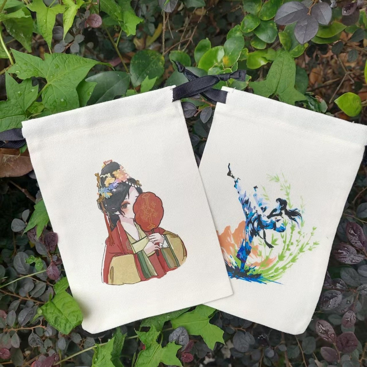 Cotton Drawstring Bags for Jewelry and Cosmetics Storage
