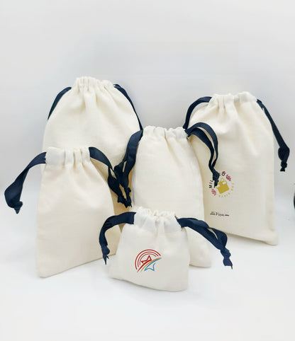 Cotton Drawstring Bags for Jewelry and Cosmetics Storage