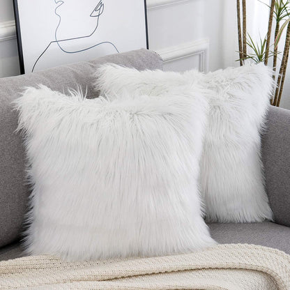 Cotton fleece throw pillowcase