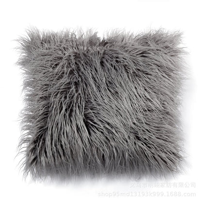Cotton fleece throw pillowcase