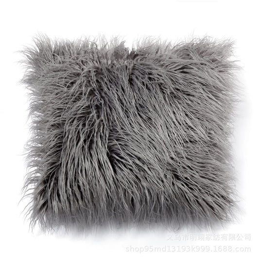 Cotton fleece throw pillowcase