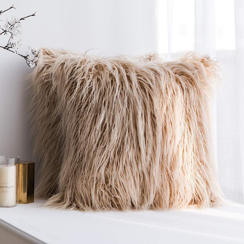 Cotton fleece throw pillowcase