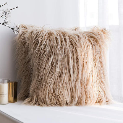 Cotton fleece throw pillowcase