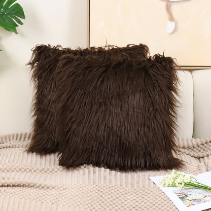 Cotton fleece throw pillowcase