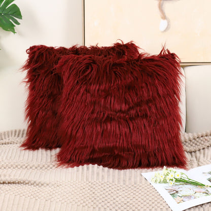 Cotton fleece throw pillowcase