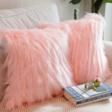 Cotton fleece throw pillowcase