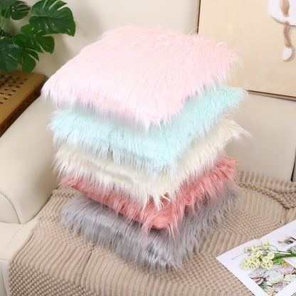 Cotton fleece throw pillowcase