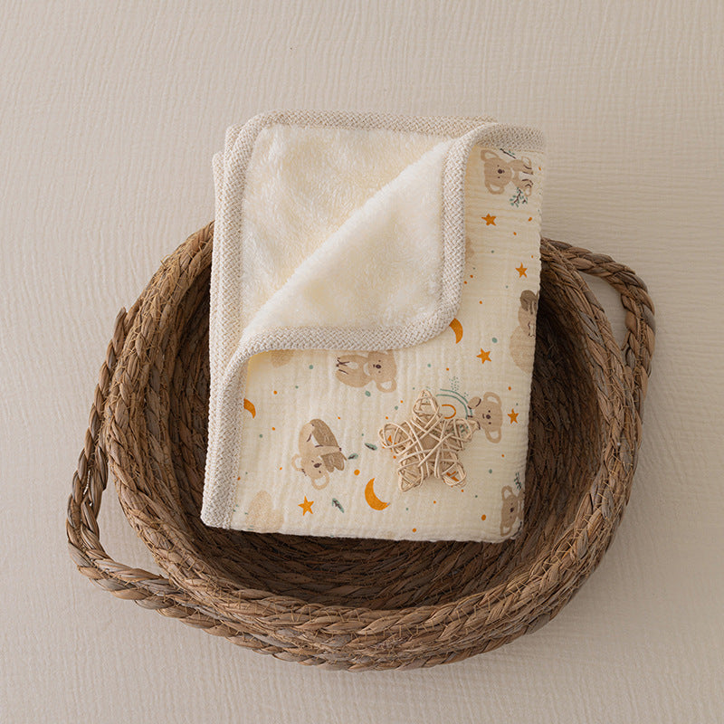 Cotton Gauze Baby Blanket Beach Towel