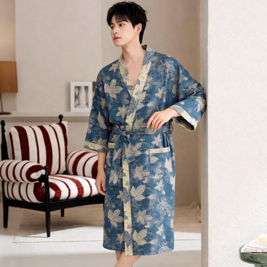 Cotton Gauze Bathrobe for Home and Spa