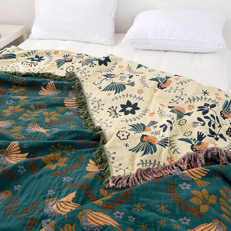 Cotton Gauze Sofa Cover Cover All Cotton Full Covering Cloth Nordic Sofa Cushion Cover Blanket All Seasons Universal
