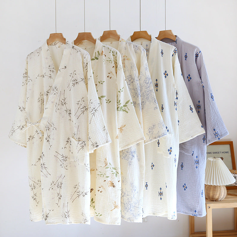 Cotton Gauze Yukata Robe