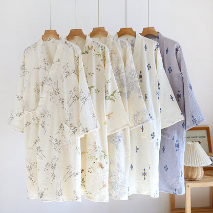Cotton Gauze Yukata Robe
