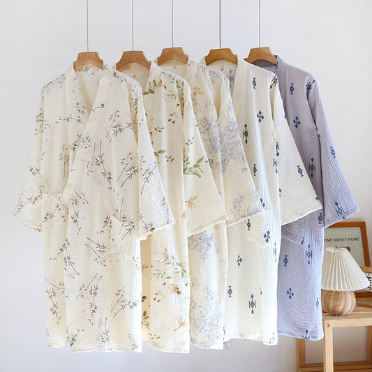 Cotton Gauze Yukata Robe