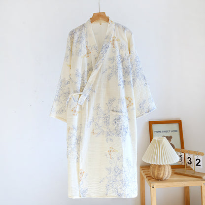 Cotton Gauze Yukata Robe