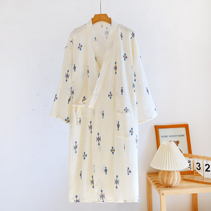 Cotton Gauze Yukata Robe