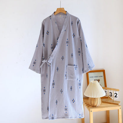 Cotton Gauze Yukata Robe