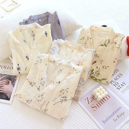 Cotton Gauze Yukata Robe
