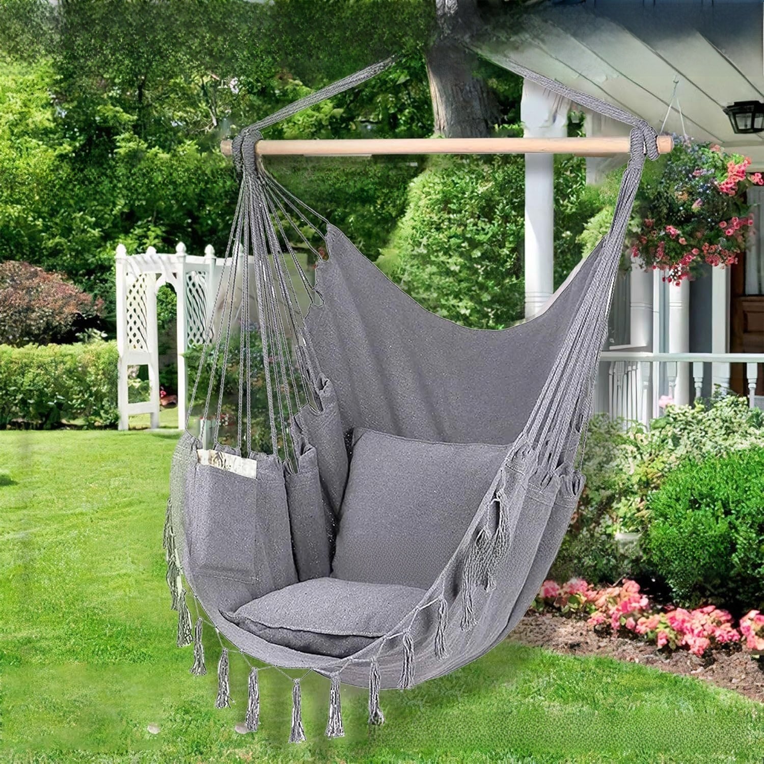 Cotton Hanging Chair for Outdoor Balcony Leisure