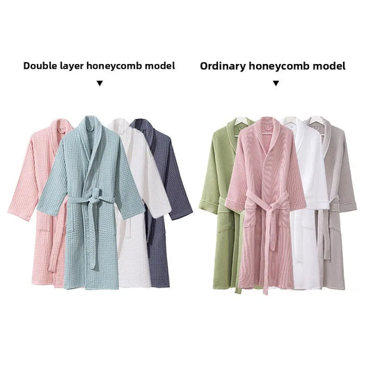 Cotton Honeycomb Waffle Bathrobe