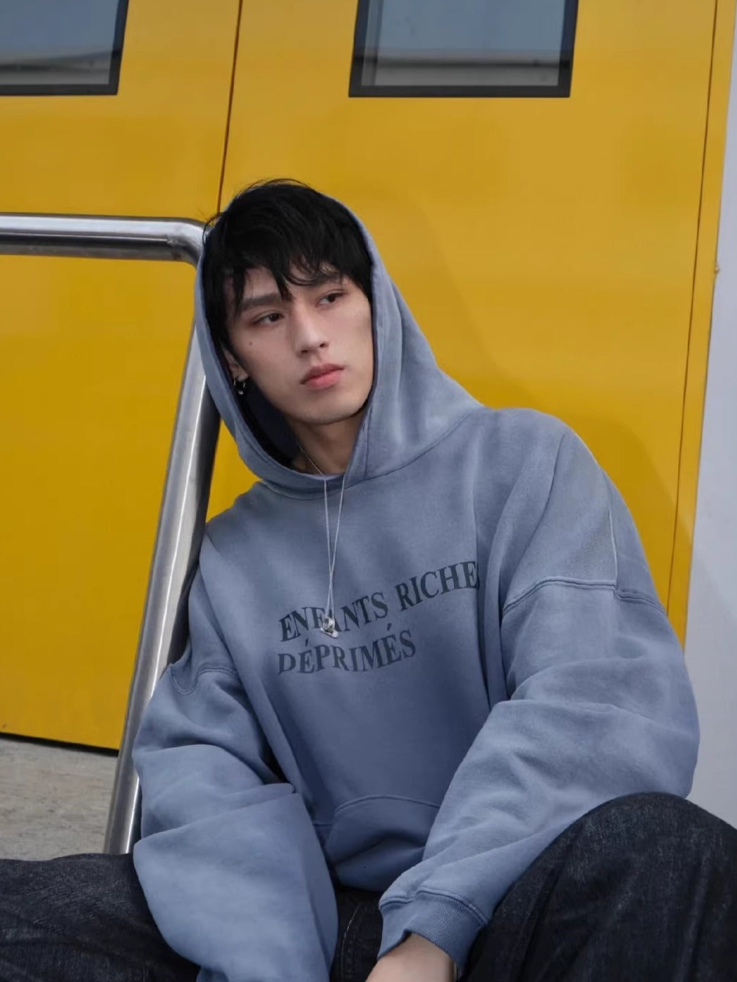 Cotton hooded sweatshirt