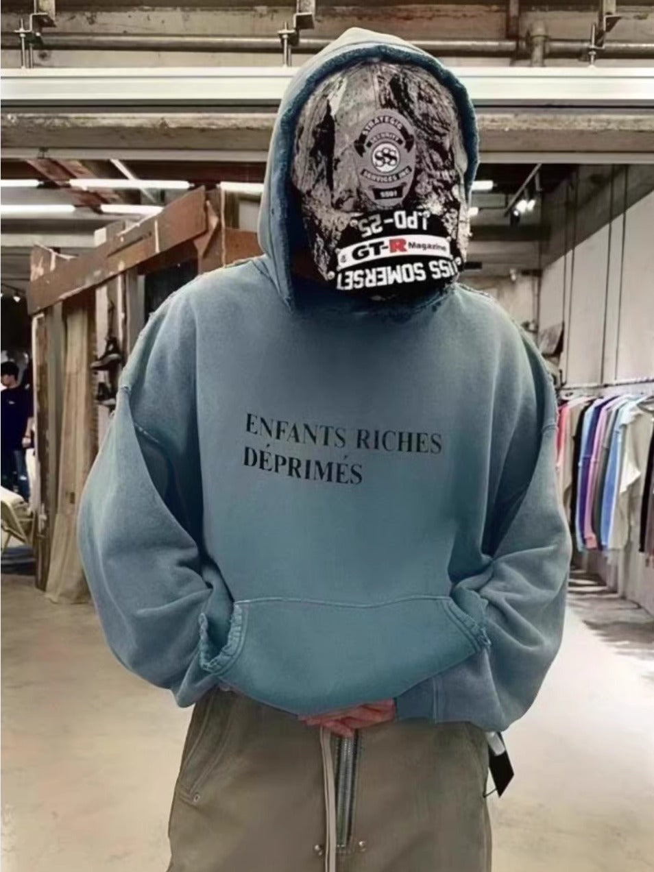 Cotton hooded sweatshirt