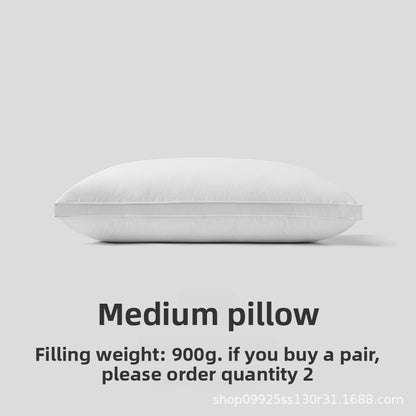 Cotton jet three-dimensional antibacterial anti-mite white pillow