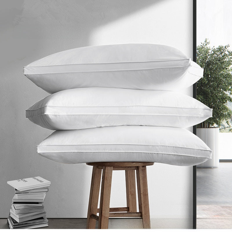 Cotton jet three-dimensional antibacterial anti-mite white pillow