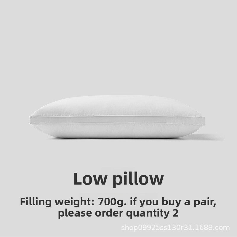 Cotton jet three-dimensional antibacterial anti-mite white pillow
