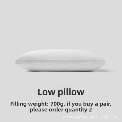 Cotton jet three-dimensional antibacterial anti-mite white pillow