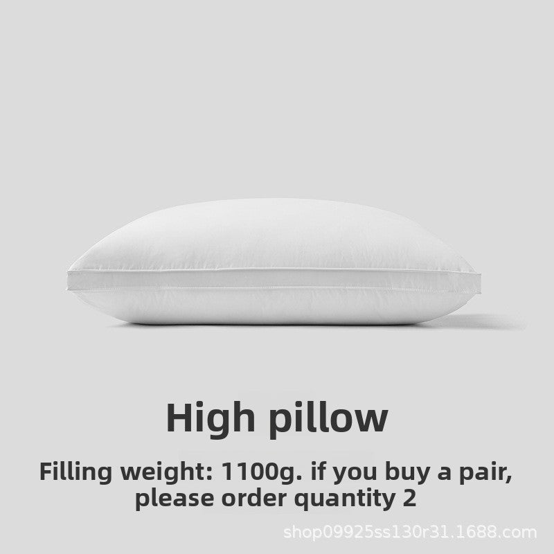 Cotton jet three-dimensional antibacterial anti-mite white pillow